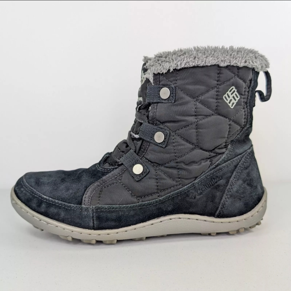 Columbia Minx Shorty Winter Boots Womens Size Size 6.5 Waterproof Black Leather